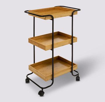  5Five Trolley - With Wheels - 3 Levels - Brown