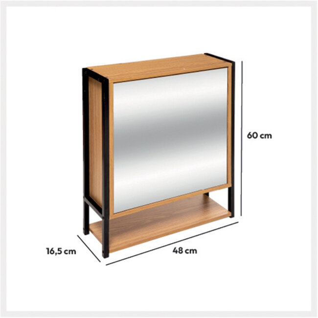 High Cabinet - With Mirror - Natural