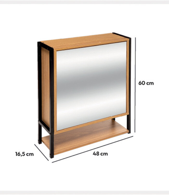 High Cabinet - With Mirror - Natural