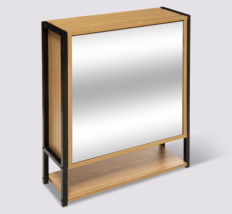 High Cabinet - With Mirror - Natural - Koning Bamboe