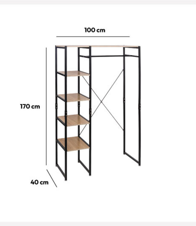 Wardrobe - Shoe Rack - 5 Shelves - Natural