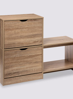  5Five Shoe Cabinet - Bedside Table - With Bench - Natural