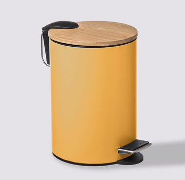  5Five Trash can - Softclose - 3L - Mustard yellow