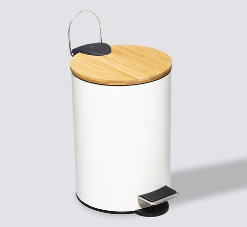 5Five Trash can - Softclose - 3L - White