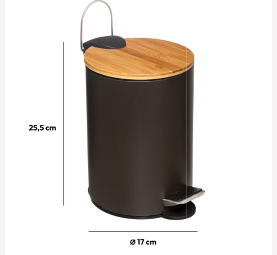 Trash can - Softclose - 3L - Black