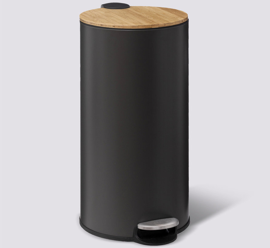 Trash can - Pedal bin - 30L - Black