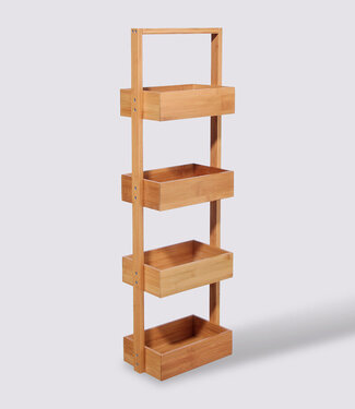  5Five Voorraadkast - Badkamerplank - 4 Niveaus - Naturel