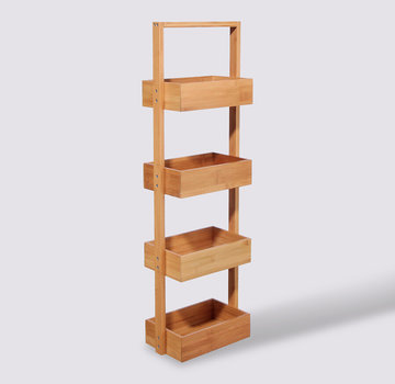  5Five Pantry - Bathroom Shelf - 4 Levels - Natural