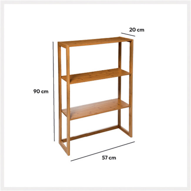 Storage rack - Wall cabinet - 3 Levels - Natural