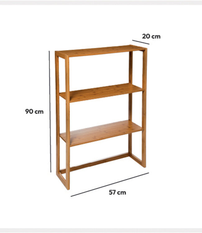 Opbergrek - Wandkast - 3 Niveaus - Naturel
