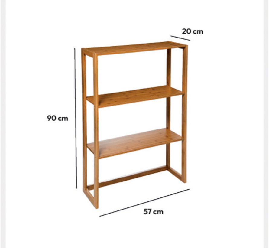 Etagère de rangement - Armoire murale - 3 Niveaux - Naturel