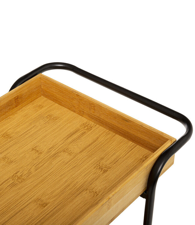 Trolley - Met Wielen - 3 Niveaus - Bruin