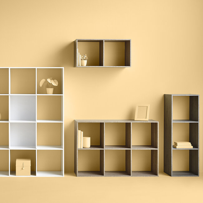 Bookcase - Storage cabinet - Wall cabinet - 3 compartments - Natural