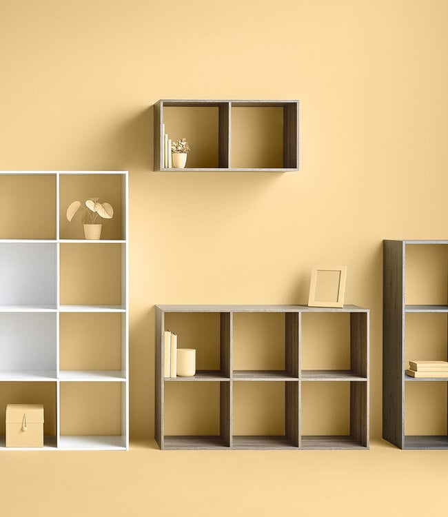 Boekenkast - Opbergkast - Wandkast - 4 Vaks - Naturel