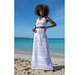 Long Top and Skirt - Colorful - White