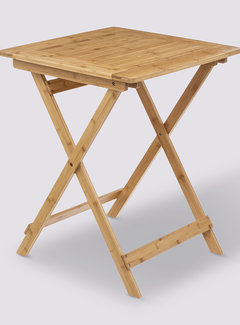  5Five Table Pliante en Bambou - Table de Jardin - 60cm x 60cm