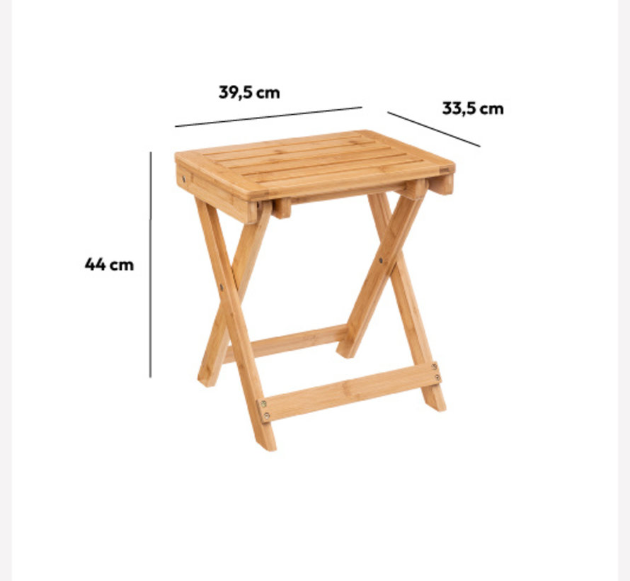 Tabouret Pliable - 39.5cm x 33.5cm x 44cm