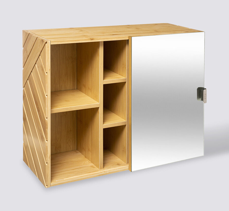 Sliding Cabinet with Mirror - 20cm x 54cm x 44.5cm