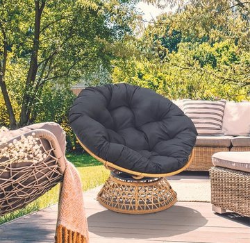 Home Deco Chaise pivotante - Extérieur - Noir