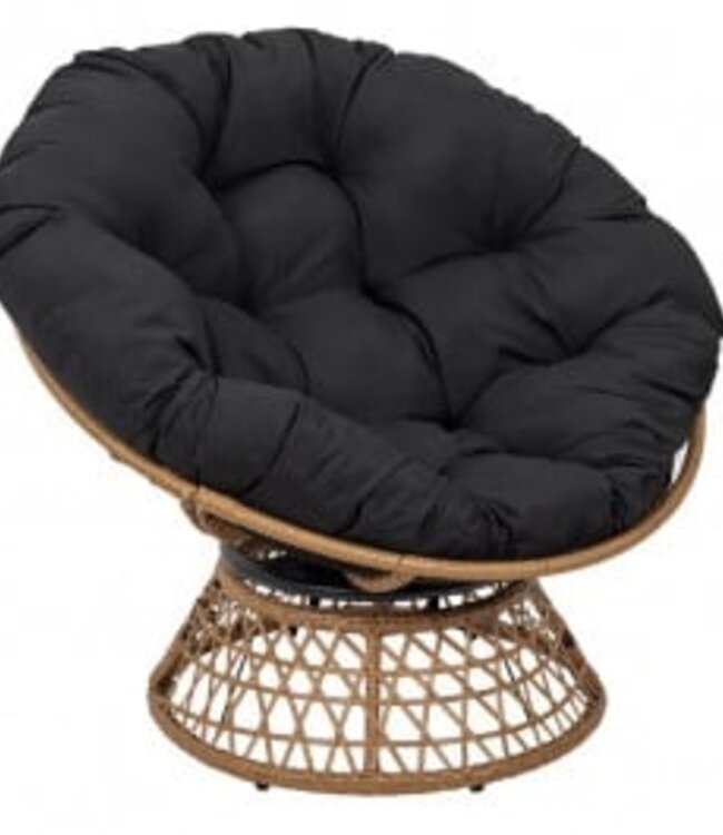 Draaistoel - Outdoor - Zwart - incl kussen