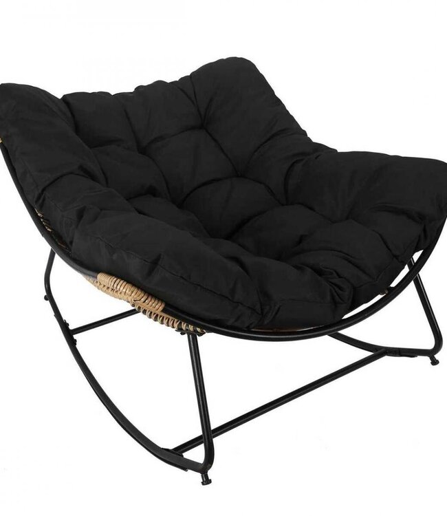Loungestoel - Schommelstoel - Zwart