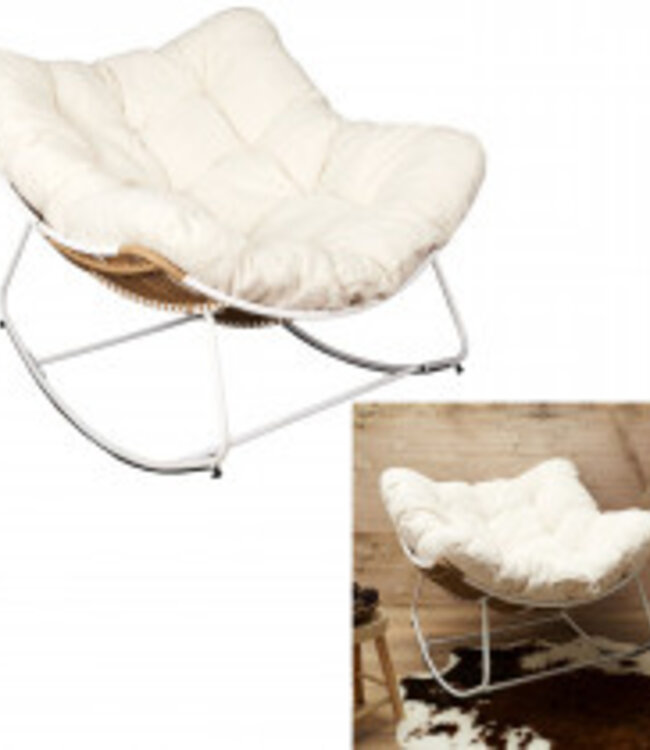 Loungestoel - Schommelstoel - Wit