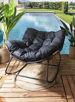 Home Deco Chaise longue - Chaise berçante - Noir