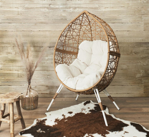 Home Deco Fauteuil Relax Tressé - Oeuf - Naturel