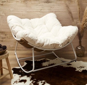 Home Deco Chaise longue - Chaise berçante - Blanc