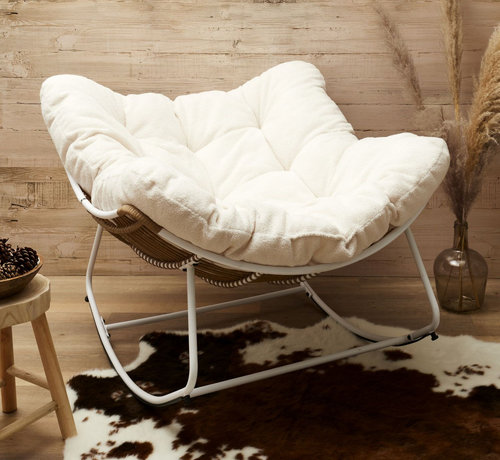 Home Deco Chaise longue - Chaise berçante - Blanc