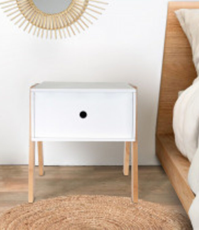 Scandinavisch Nachtkastje - Wit