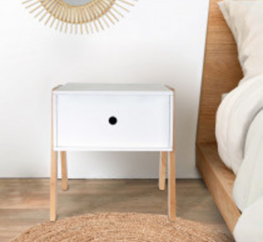 Table de Chevet Scandinave - Blanc