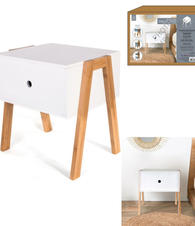 Scandinavisch Nachtkastje - Wit