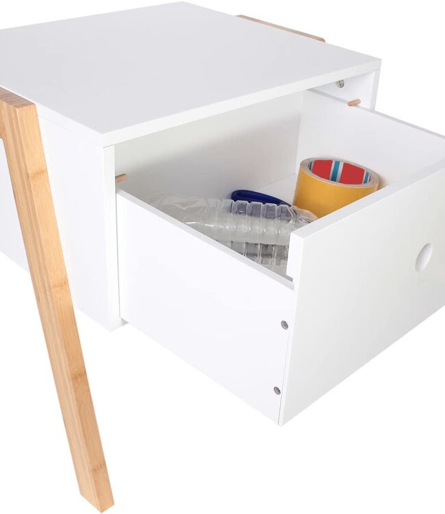 Scandinavian Bedside Table - White