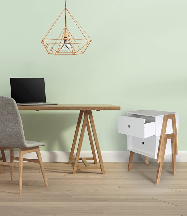 Scandinavisch Nachtkastje - Wit