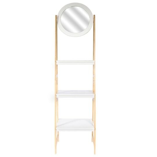 Badkamer Plank Met Spiegel Trendy Koning Bamboe