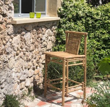 Decoclico Taman Bar Chair of Natural Bamboo - Bohemian