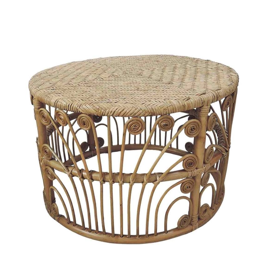 Round Coffee Table - Side Table - Bamboo