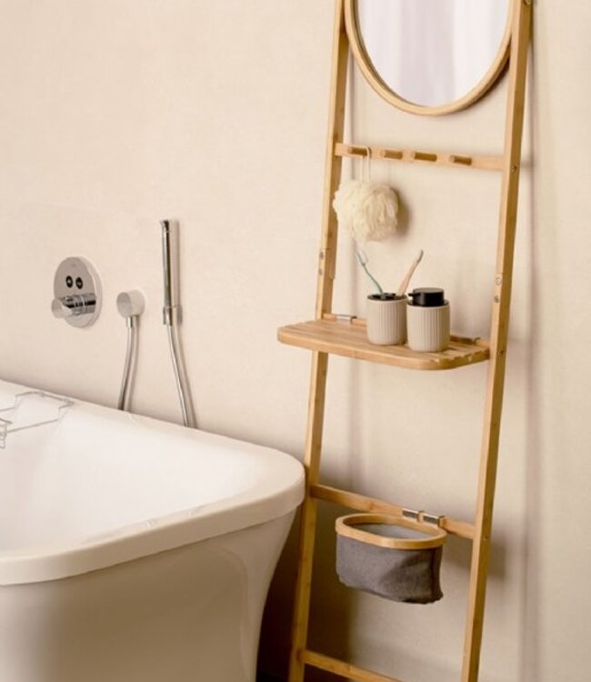 Bamboo Mirror Shelf - 184 x 21 x 48.5cm - Natural