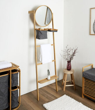 Home Deco Bamboo Mirror Shelf - 184 x 21 x 48.5cm - Natural