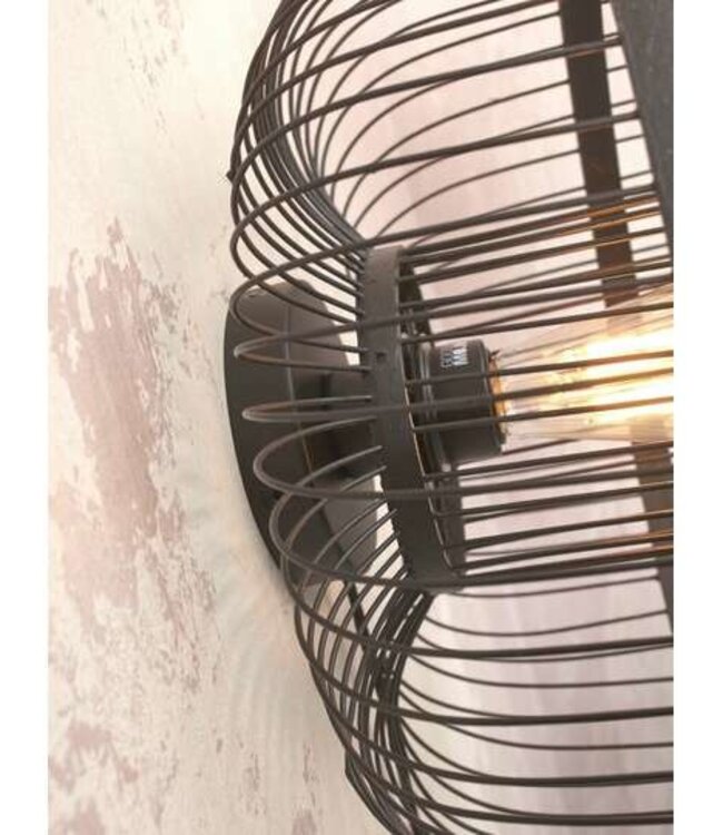 Wandlamp - Hokkaido - Textiel - Zwart - Good&Mojo