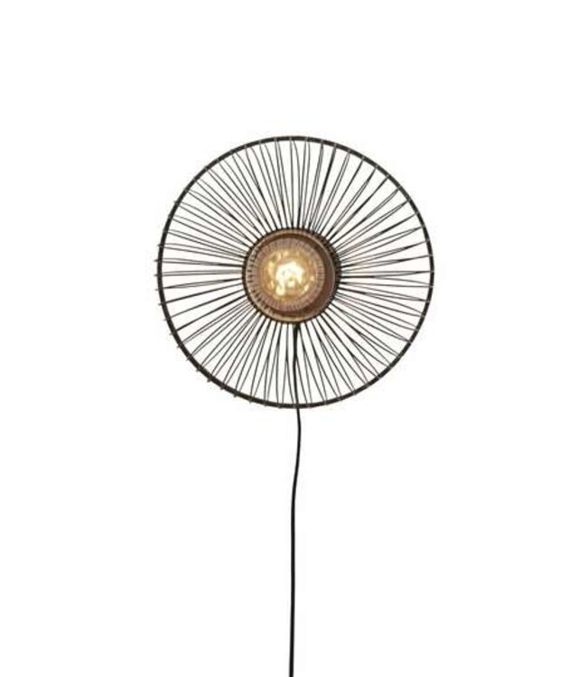 Wandlamp - Hokkaido - Textiel - Zwart - Good&Mojo