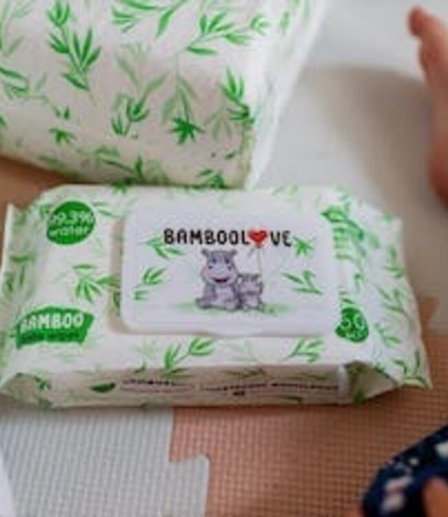 5-Pack Bamboe Babydoekjes - Biologisch afbreekbaar - 99,3% Water - BambooLove