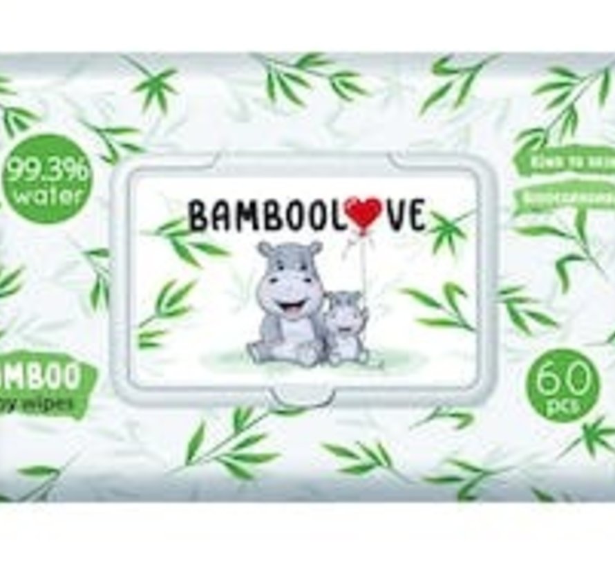 5-Pack Bamboe Babydoekjes - Biologisch afbreekbaar - 99,3% Water - BambooLove