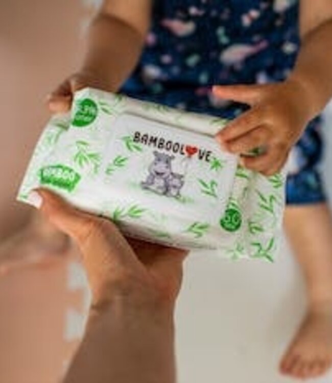 5-Pack Bamboe Babydoekjes - Biologisch afbreekbaar - 99,3% Water - BambooLove