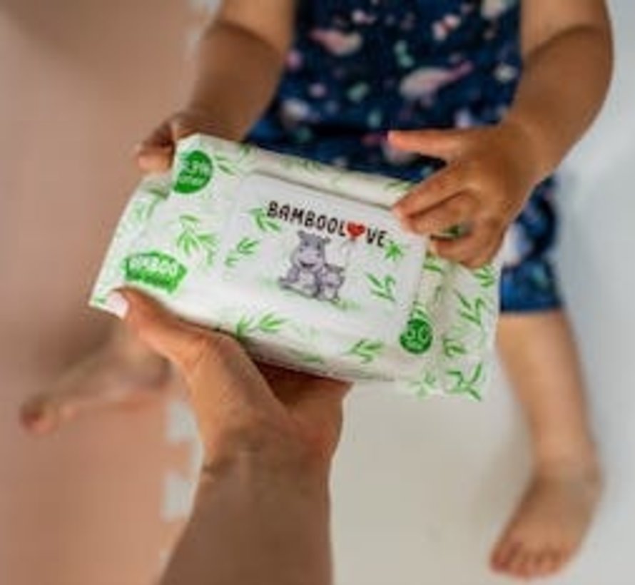 5-Pack Baby Wipes - Bamboo - Biodegradable - 99,3% Water - BambooLove