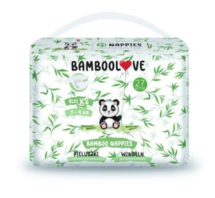 Bamboe Wegwerpluiers  - 3-Pack - Maat XS - 2-4 kg - BambooLove