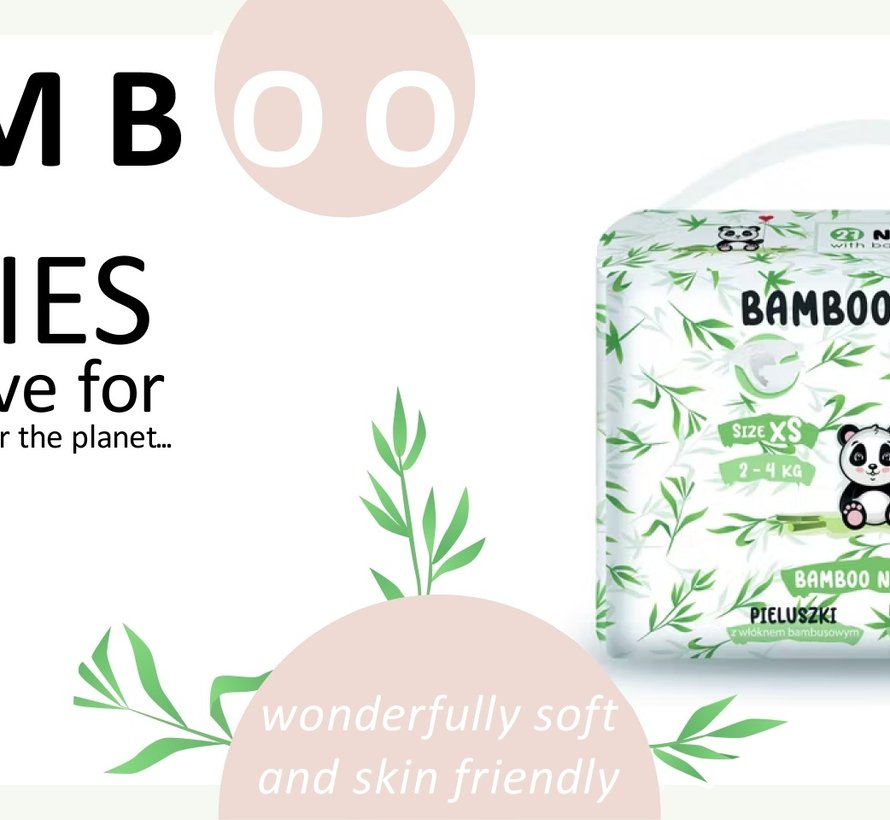 3-Pack Bamboo Disposable Diapers - Size XL - 12-17 kg - BambooLove