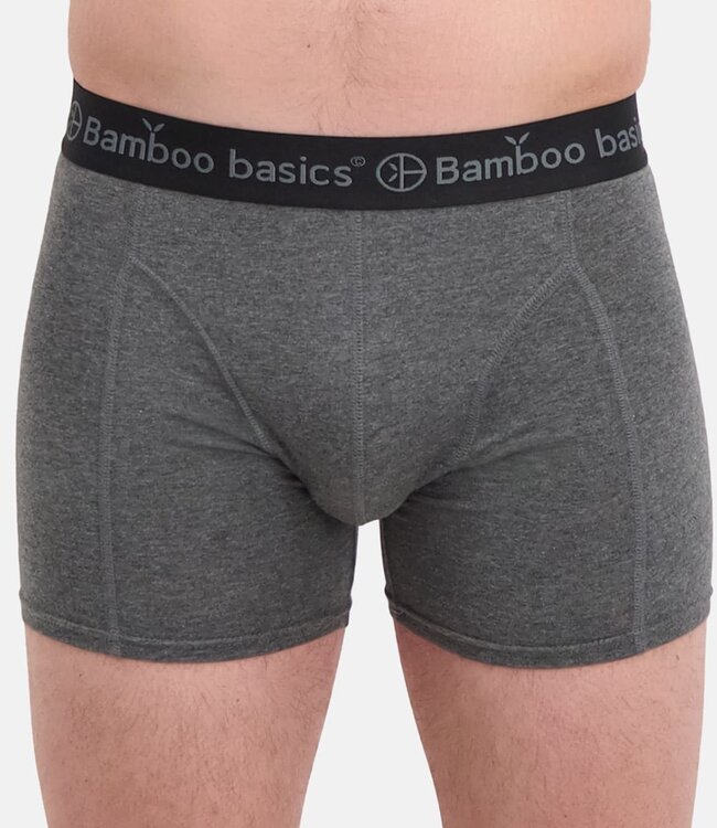 Bamboo Basics Boxershorts Rico –Grey bleu Red - (3-Pack)