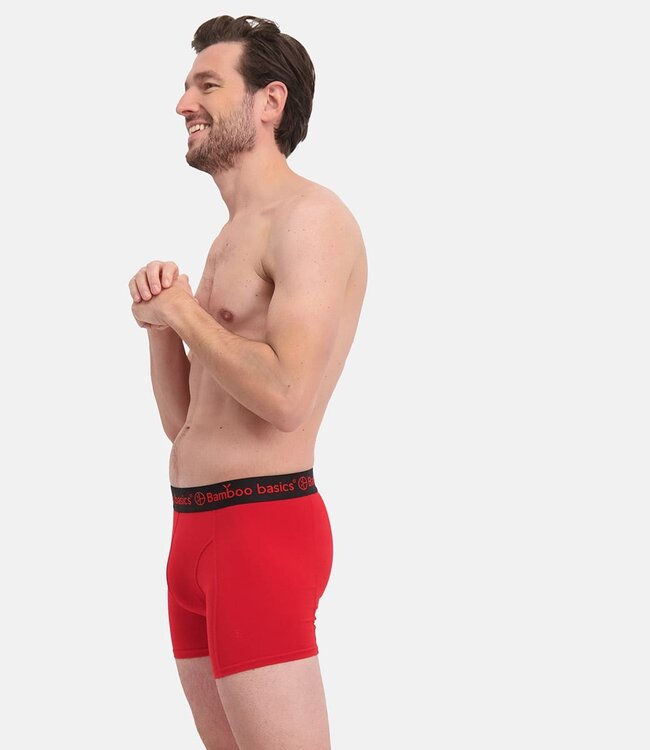 Bamboo Basics Boxershorts Rico –  Grijs blauw Rood   - (3-Pack)
